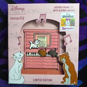 Disney Loungefly The Aristocats Marie LE Layered Enamel Pin